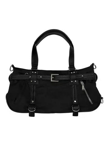 Qfdian Luxury Design Women Patchwork Underarm Bag Korean New Office Lady Fashion Chic Shoulder Handbags Y2k Ins Casual Travel Tote Bags